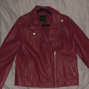 Forever 21 Maroon leather jacket